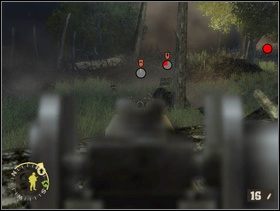 Ustawcie się za pobliskim pniem (uwaga na latające Panzerfausty !) i zastrzelcie dwie sekcje Fryców najbliżej was. - [Solucja] Rozdział 5 Chateau Colombieres cz.2 - Brothers in Arms: Earned in Blood - poradnik do gry
