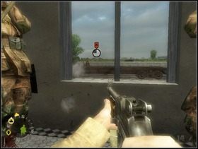 Kiedy tak się stanie zabij Niemiaszków kryjących się za budynkiem, po prawej stronie. Najszybciej załatwi ich granat. - [Solucja] Rozdział 7 Eviction Notice cz.1 - Brothers in Arms: Earned in Blood - poradnik do gry