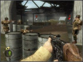 Potem czas zajrzeć do budynku po lewej stronie. Nie wchodź jednak do niego z lewej strony bo nadziejesz się na ogień MG42, którego stanowisko jest na pobliskim wiadukcie. Pchaj się małym wejściem pośrodku. - [Solucja] Rozdział 7 Eviction Notice cz.1 - Brothers in Arms: Earned in Blood - poradnik do gry