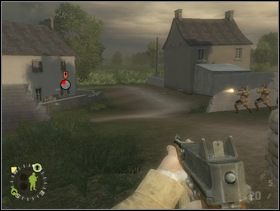 ... ustaw żołnierzy za pobliskim murkiem po prawej. Każ im ostrzeliwać hitlerowców za murkiem naprzeciw, powinni też rzucać granaty. Sam też rzuć stojąc przy załomie po lewej bo odległość do wroga jest niewielka. - [Solucja] Rozdział 11 Run of the Mill cz.1 - Brothers in Arms: Earned in Blood - poradnik do gry