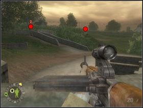 Stań jednak najpierw na moście a zobaczysz naprzeciwko trzecią już armatę p-panc. Blokuje ona jedyną drogę, którą Twój czołg może ruszyć dalej. - [Solucja] Rozdział 11 Run of the Mill cz.1 - Brothers in Arms: Earned in Blood - poradnik do gry