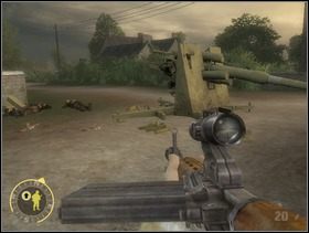 Rozwal działo ładunkiem, przywołaj czołg i chłopaków, poczekaj na Doylea a potem ruszaj drogą na północ. - [Solucja] Rozdział 11 Run of the Mill cz.3 - Brothers in Arms: Earned in Blood - poradnik do gry