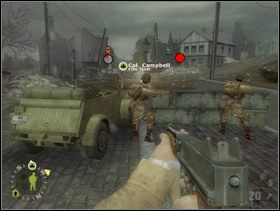 Rozkaż sekcji wsparcia położyć ogień na Szkopów po lewej a razem ze szturmanami obejdż wroga również z lewej ... - [Solucja] Rozdział 12 The All Americans Part 1 cz.1 - Brothers in Arms: Earned in Blood - poradnik do gry