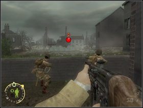 Wykończ nieprzyjaciół którzy pierwsi wejdą Ci w drogę ostrzeliwując ich zza murku jedną sekcją a obchodząc z lewej strony drugą. - [Solucja] Rozdział 12 The All Americans Part 1 cz.3 - Brothers in Arms: Earned in Blood - poradnik do gry