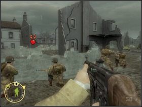 Jeśli trzeba skupiaj ogień obu swoich sekcji na jednym celu, sam szturmuj lub strzelaj do Niemiaszków, którzy nie schowali się zbyt dokładnie. - [Solucja] Rozdział 12 The All Americans Part 1 cz.3 - Brothers in Arms: Earned in Blood - poradnik do gry