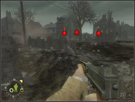 Wróć do swojej sekcji szturmowej i przystąp do realizacji dalszej części planu. Ruszaj z chłopakami w lewo, biegnij co sił w nogach niezbyt przejmując się gwizdającymi wam nad głowami kulami. - [Solucja] Rozdział 13 The All Americans Part 2 cz.1 - Brothers in Arms: Earned in Blood - poradnik do gry