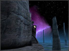 Wszedłem po schodach do góry, zszedłem w dół, aż stanąłem u wrót pomieszczenia, z którego bił czerwony poblask - 28 TODELMER cz.1 | Myst V Koniec Wieków - Myst V: Koniec Wieków - poradnik do gry