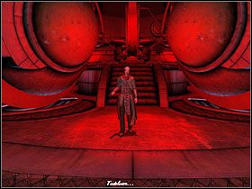 Przyjrzałem się ogromnemu urządzeniu, oświetlonemu na czerwono i obszedłem je dookoła - 28 TODELMER cz.1 | Myst V Koniec Wieków - Myst V: Koniec Wieków - poradnik do gry