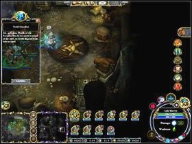 Teraz mamy dwie opcje - albo zabijemy Tomb Guardiana #2 (uderzając w widoczny za nim bęben i stając do walki ze strażnikami) i zaniesiemy przedmiot do Grave Keepera albo też zgodzimy się pomóc jemu i zlikwidować Grave Keepera, korzystając z otrzymanego od Tomb Guardiana Scroll of Banishment - Rozdział 2 - The Forgotten City | Order of the Flame w Dragonshard - Dragonshard - poradnik do gry