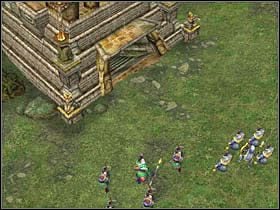 Następnie udajemy się na wschód dochodząc do zniszczonej wieży i grupy postaci zaklętych w kamień - Rozdział IV - Citadel of Scales (2) | Order of the Flame w Dragonshard - Dragonshard - poradnik do gry