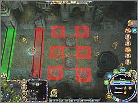 Kolejny test, to walka z wampirami - podpowiedzią jest fakt, iż giną one od światła dziennego a takowe znajduje się w tej komnacie, wystarczy więc wprowadzić je w świetlany krąg i voila - Rozdział IV - Citadel of Scales (2) | Order of the Flame w Dragonshard - Dragonshard - poradnik do gry