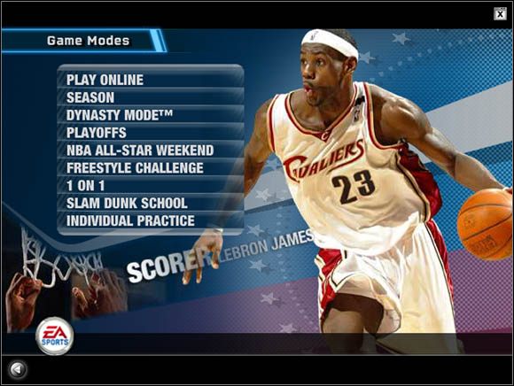 1 - Ekran główny | Game Modes NBA Live 06 - NBA Live 06 - poradnik do gry