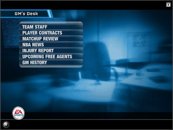 Po wybraniu opcji Team Staff , będziemy mogli przyjrzeć się pracy naszego sztabu - Dynasty Mode - GMs Desk | Game Modes NBA Live 06 - NBA Live 06 - poradnik do gry