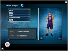 Po lewej to stan wejściowy, natomiast po prawej efekt końcowy kreacji: skromny publicysta gwiazdą parkietów NBA - Roster Updates | Informacje wstępne NBA Live 06 - NBA Live 06 - poradnik do gry