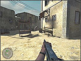 Zauważ, iż w okolicy rozstawione zostały działka MG-42 - The End of the Beginning (3) | The Battle of El Alamein | Misja Call of Duty 2 - Call of Duty 2 - poradnik do gry