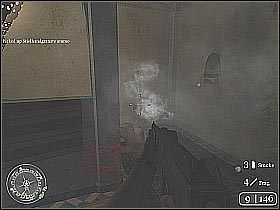 OBRÓĆ SIĘ i kilkoma celnymi strzałami zlikwiduj żołnierzy, którzy stali niedaleko stołu (screen 1) - The End of the Beginning (4) | The Battle of El Alamein | Misja Call of Duty 2 - Call of Duty 2 - poradnik do gry