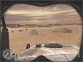 Po dotarciu na otwartą przestrzeń grupa, do której należysz znajdzie się pod ostrzałem (screen 1) - Crusader Charge | The Tank Squadrons | Misja Call of Duty 2 - Call of Duty 2 - poradnik do gry