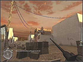 Po kilku chwilach zauważysz DWÓCH nowych gostków (screen 1) - Armored Car Escape (2) | Rommels Last Stand | Misja Call of Duty 2 - Call of Duty 2 - poradnik do gry