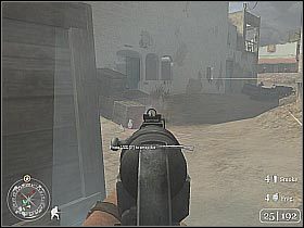 Kawałek dalej Twoja drużyna wpadnie na stanowisko MG42 (screen 1) - Retaking Toujane (1) | Rommels Last Stand | Misja Call of Duty 2 - Call of Duty 2 - poradnik do gry