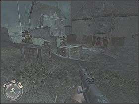 W czasie gdy Twoja drużyna będzie Cię próbowała osłaniać spróbuj przebić się do okupowanych przez Niemców okopów (screen 1) - The Tiger (2) | The Battle for Caen | Misja Call of Duty 2 - Call of Duty 2 - poradnik do gry