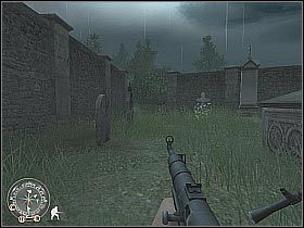 Uważaj gdyż za rogiem wpadniesz na nowych przeciwników (screen 1) - The Tiger (3) | The Battle for Caen | Misja Call of Duty 2 - Call of Duty 2 - poradnik do gry