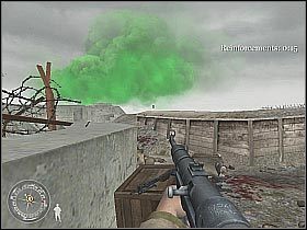 Do wyeliminowania pozostało Ci już tylko kilku najbliższych przeciwników (screen 1) - Defending the Pointe (3) | D-Day | Misja Call of Duty 2 - Call of Duty 2 - poradnik do gry