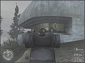 Ostrożnie zeskocz do znajdującego się za punktem przejścia - Rangers Lead The Way (1) | Hill 400 | Misja Call of Duty 2 - Call of Duty 2 - poradnik do gry