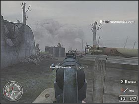 Po kilku minutach na mapie pojawi się wrogi czołg - The Battle for Hill 400 (2) | Hill 400 | Misja Call of Duty 2 - Call of Duty 2 - poradnik do gry