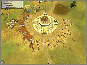 Kolejny zwój nakazuje Ci zbudowanie najbardziej pożądanego przez lud budynku (wskazuje go centrum miasta) - WYSPA TRZECIA - gameplay | Black & White 2 - Black & White 2 - poradnik do gry