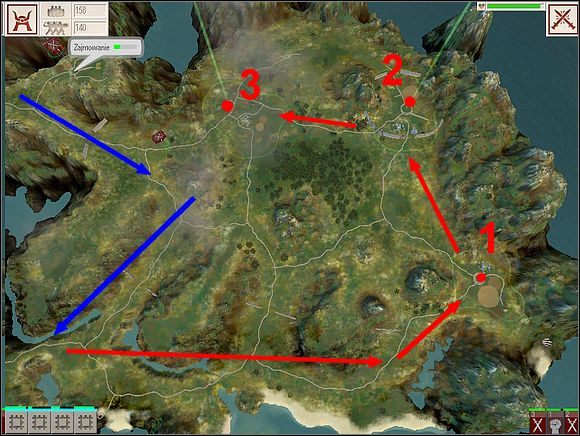 Ekspansję prowadź, tak jak wskazują strzałki, południowym wybrzeżem - WYSPA SZÓSTA - gameplay | Black & White 2 - Black & White 2 - poradnik do gry