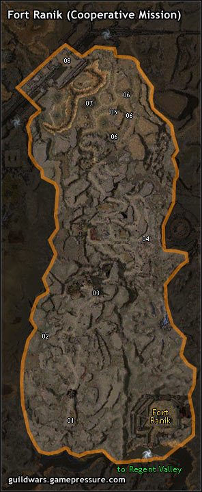 Fort Ranik był miejscem używanym przez wojsko Ascalonu do przygotowywania nowych żołnierzy do walk w Wojnach Gildii - Fort Ranik (Mission) | Ascalon | Guild Wars Prophecies - Guild Wars: Prophecies - poradnik do gry