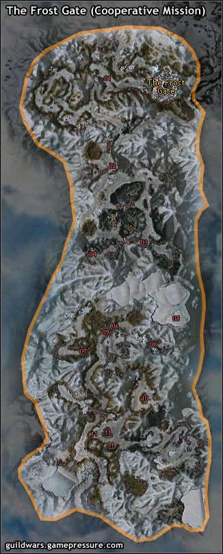 The Frost Gate została zbudowana przez Krasnoludy Deldrimoru jako sposób na obronę swoich włości przed najeźdźcami nadchodzącymi z Borlis Pass - The Frost Gate (Mission) | Northern Shiverpeaks | Guild Wars Prophecies - Guild Wars: Prophecies - poradnik do gry