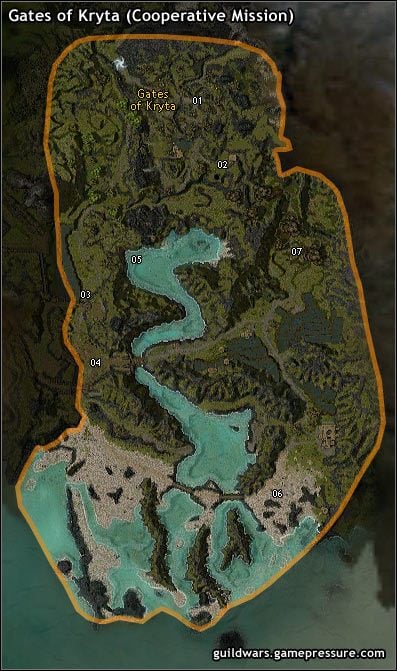 Kryta, niegdyś wplątana w wyniszczającą wojnę z Orr i Ascalonem, obecnie jest jedynym prosperującym królestwem ludzi na kontynencie Tyria - Gates of Kryta (Mission) | Northern Kryta | Guild Wars Prophecies - Guild Wars: Prophecies - poradnik do gry