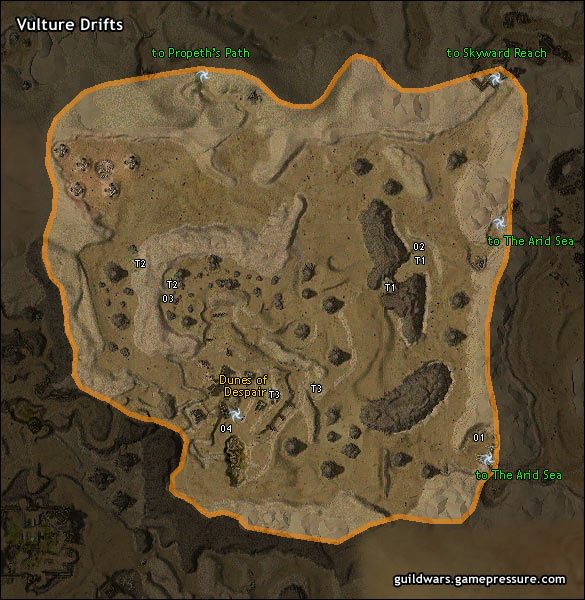 T1, T2, T3 Teleporters - Vulture Drifts | Crystal Desert | Guild Wars Prophecies - Guild Wars: Prophecies - poradnik do gry