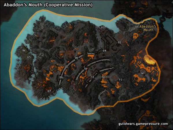 Abaddons Mouth , największy wulkan na archipelagu Ring of Fire, jest podobno bramą do Underworld - Abaddons Mouth (Mission) | Ring of Fire | Guild Wars Prophecies - Guild Wars: Prophecies - poradnik do gry