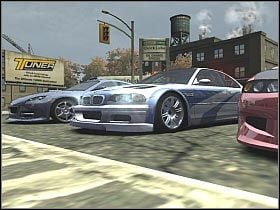 Pierwszy poważny zakręt czeka Cię niedaleko miejsca startu (#1) - Początek kariery | Podstawy | Need for Speed Most Wanted (2005) - Need for Speed: Most Wanted (2005) - poradnik do gry