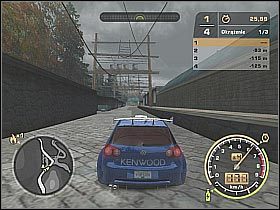 Po dotarciu na autostradę dokładnie przyglądaj się strzałkom ukazującym prawidłowy tor jazdy - Imprezy wyścigowe | Czarna lista 14 - Taz | Need for Speed Most Wanted (2005) - Need for Speed: Most Wanted (2005) - poradnik do gry