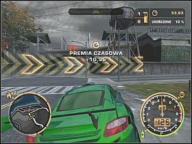 W pewnym miejscu będziesz miał okazję ułatwić sobie drogę wybierając dość niecodzienny skrót (#1) - Imprezy wyścigowe | Czarna lista 9 - Earl | Need for Speed Most Wanted (2005) - Need for Speed: Most Wanted (2005) - poradnik do gry