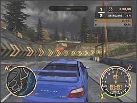 Samochód, którym jeździła Kaze (jak zresztą było widać :-)) nie jest zbyt dobry - GŁÓWNY POJEDYNEK | Czarna lista 7 - Kaze | Need for Speed Most Wanted (2005) - Need for Speed: Most Wanted (2005) - poradnik do gry