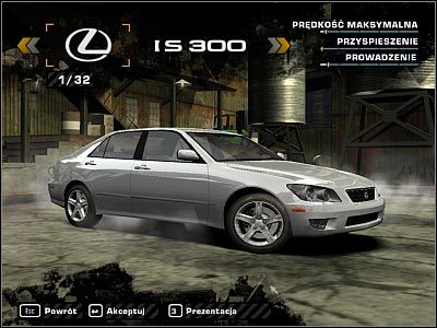 1 - Lexus IS 300 | Samochody | Need for Speed Most Wanted (2005) - Need for Speed: Most Wanted (2005) - poradnik do gry