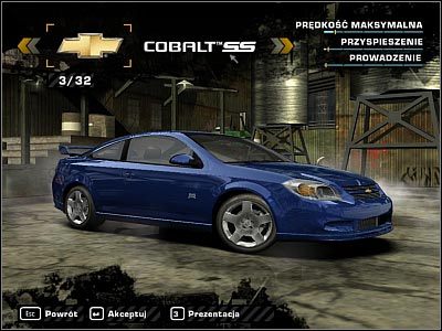 1 - Chevrolet Cobalt SS | Samochody | Need for Speed Most Wanted (2005) - Need for Speed: Most Wanted (2005) - poradnik do gry