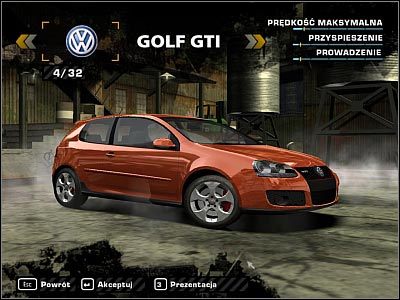 1 - Volkswagen Golf GTI | Samochody | Need for Speed Most Wanted (2005) - Need for Speed: Most Wanted (2005) - poradnik do gry