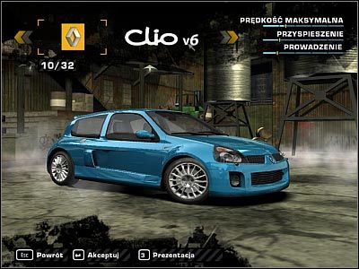 1 - Renault Clio V6 | Samochody | Need for Speed Most Wanted (2005) - Need for Speed: Most Wanted (2005) - poradnik do gry