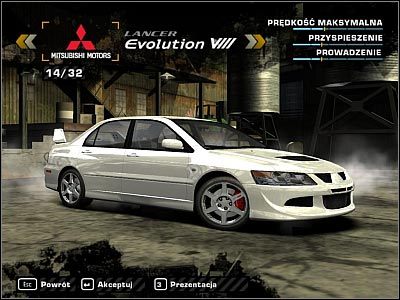 1 - Mitsubishi Lancer Evolution VIII | Samochody | Need for Speed Most Wanted (2005) - Need for Speed: Most Wanted (2005) - poradnik do gry