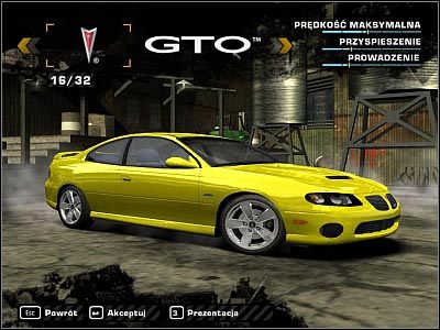 1 - Pontiac GTO | Samochody | Need for Speed Most Wanted (2005) - Need for Speed: Most Wanted (2005) - poradnik do gry
