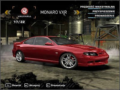 1 - Vauxhall Monaro VXR | Samochody | Need for Speed Most Wanted (2005) - Need for Speed: Most Wanted (2005) - poradnik do gry