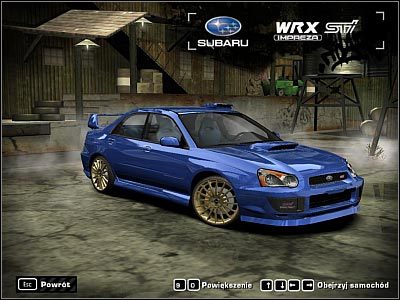 2 - Subaru Impreza WRX STi | Samochody | Need for Speed Most Wanted (2005) - Need for Speed: Most Wanted (2005) - poradnik do gry