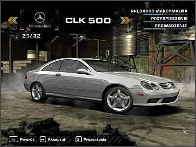 1 - Mercedes CLK 500 | Samochody | Need for Speed Most Wanted (2005) - Need for Speed: Most Wanted (2005) - poradnik do gry