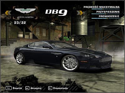1 - Aston Martin DB9 | Samochody | Need for Speed Most Wanted (2005) - Need for Speed: Most Wanted (2005) - poradnik do gry