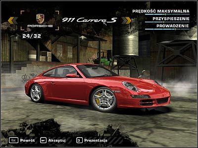 1 - Porsche 911 Carrera S | Samochody | Need for Speed Most Wanted (2005) - Need for Speed: Most Wanted (2005) - poradnik do gry
